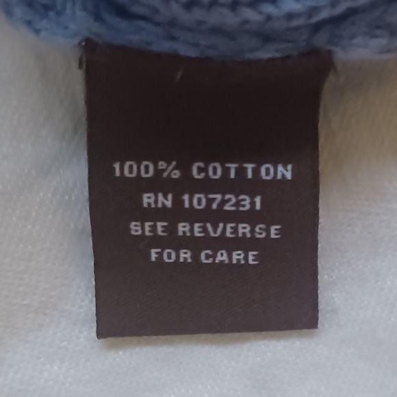 ADRIENNE VITTADINI PERIWINKLE CABLE KNIT VNACK COTTON SWEATER SIZE M - Picture 6 of 9